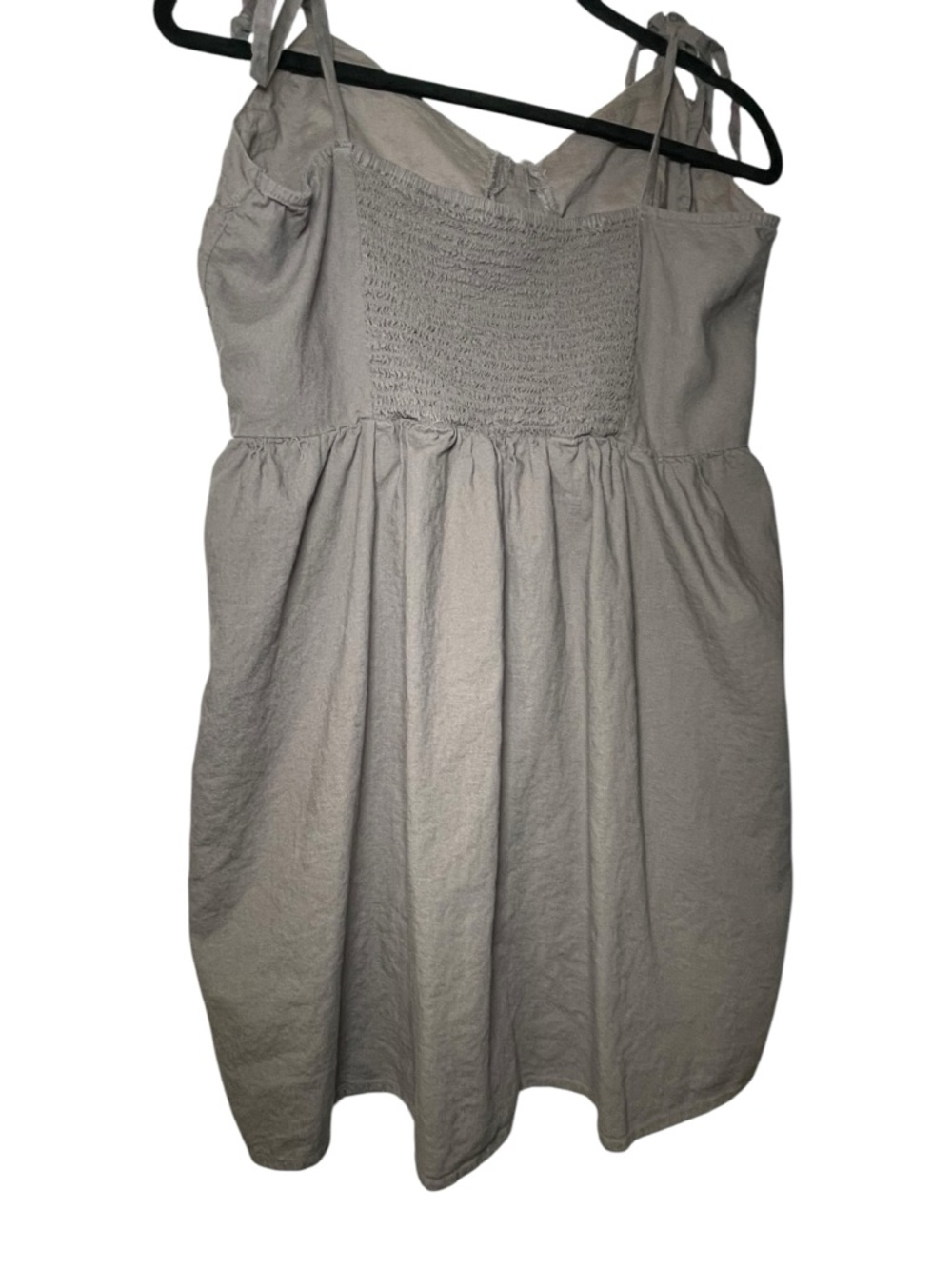 Aerie Tie Shoulder Corset Sundress Boho Linen Button Front Cottagecore Size XL - Picture 10 of 13